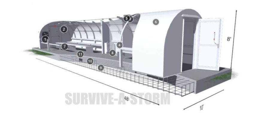 Above Ground Community Metal Storm Shelter