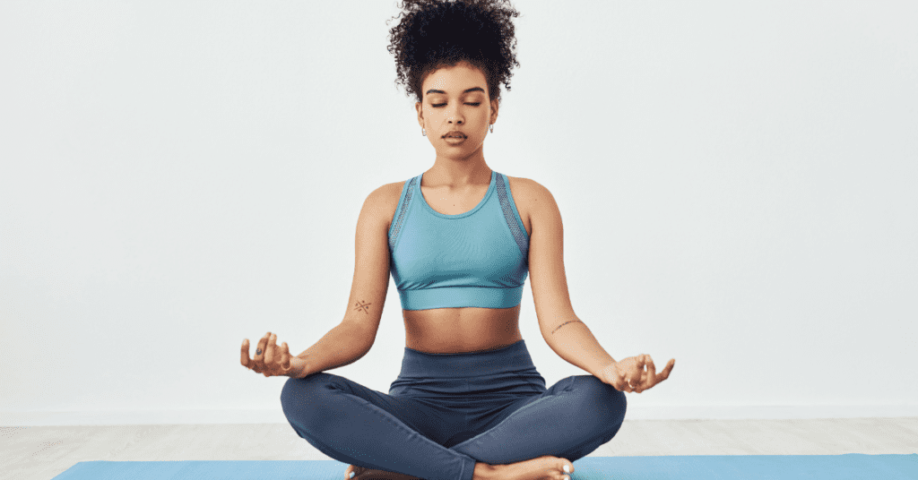 woman practicing mindfulness