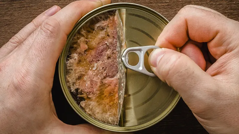Opening a canned goods