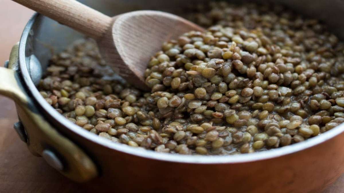 A bowl of lentils